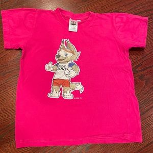 Russia Olympics 2018 girls soccer T-shirt fits 4Y